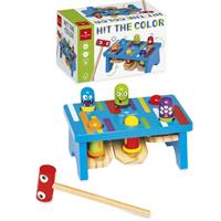 GIOCO IN LEGNO PRIMA INFANZIA HIT THE COLOR 18M+ DAL NEGRO 54100