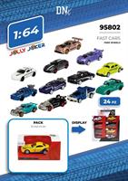 JOLLY JOKER FAST CARS FREE WHEELS 1:64 24PZ DAL NEGRO 95802