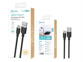 ACCESSORI CELLULARI CAVO TYPE-C 1MT 2.4A NERO UNICO CB1204