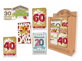 BIGLIETTI AUGURI COMPLEANNO ASS. NUMERI EXPO DA 48 AS.8342 186