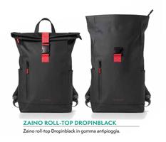 ZAINO ROLL-TOP IN GOMMA ANTIPIOGGIA DROPINBLACK 9239DRB 009