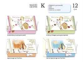 BIGLIETTI AUGURI CRESIMA PORTASOLDI 11,5x17 CROMO CR.9799 167