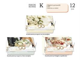 BIGLIETTI AUGURI MATRIMONIO PORTASOLDI CF12 CROMO NO.9916 176