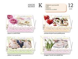 BIGLIETTI AUGURI MATRIMONIO PORTASOLDI CF12 CROMO NO.9914 177