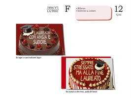 BIGLIETTI AUGURI LAUREA C/TORTE 11,5X17 CF12 CROMO LA.9881 178