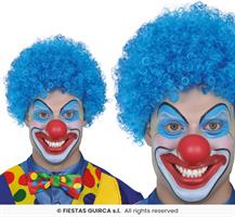 CARNEVALE PARRUCCA RICCIA BLU 90204