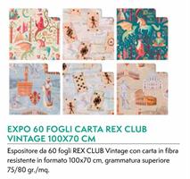 CARTA REGALO PIEGATA REX CLUB VINTAGE 100X70 60FG RC56005G 370