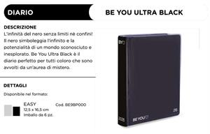 AGENDA BE YOU 2026/27 ULTRA BLACK EASY 12,5x16,5 BE9BP000