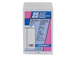 BUSTA A SACCO BIANCA 16X23 C/STRIP 25PZ BLASETTI 0535