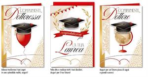 BIGLIETTI AUGURI LAUREA CF12 CROMO LA.9882