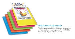 PORTALISTINO IN LINEA FLUO 20 BUSTE PERSONALIZZABILE 13266 0906