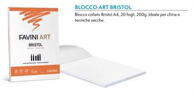 BLOCCO COLLATO A4 20FF 200GR ART BRISTOL FAVINI A420424 1066
