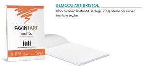 BLOCCO COLLATO A4 20FF 200GR ART BRISTOL FAVINI A420424 1066