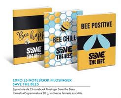 NOTEBOOK FILOSINGER SAVE THE BEES A5 80GR 25PZ A5502B5 1088