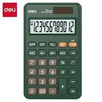 CALCOLATRICE TASCABILE 12 CIFRE 12X7 VERDE DELI EM120 1187