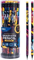 MATITA DELI HB BLACK FLUO C/GOMMINO TUBO 48PZ EC043-HB 1145