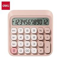 CALCOLATRICE DA TAVOLO METAL 12 CIFRE ROSA DELI EM36-PK 1177