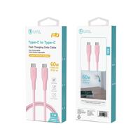 ACCESSORI CELLULARI CAVO TYPE C/TYPE C 1 MT 60W ROSA CB9054