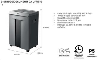 DISTRUGGI DOCUMENTI DELI 16FF 30L ET096 100158063