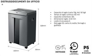DISTRUGGI DOCUMENTI DELI 16FF 30L ET096 100158063
