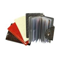 PORTA CARD 20 SCOMPARTI GLITTER C/BOTTONE CF24 1021GL
