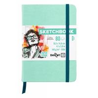 SKETCHBOOK A6 80FF BIANCHI 140GR VERDE MENTA DF80010150003C