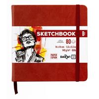 SKETCHBOOK 14X14 80FF BIANCHI 140GR TERRACOTTA DF80014140007C
