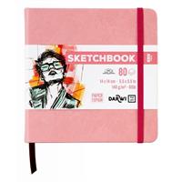 SKETCHBOOK 14X14 80FF BIANCHI 140GR ROSA PASTEL DF80014140009C
