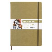 SKETCHBOOK A4 80FF BIANCHI 140GR KHAKI DF80021290005C