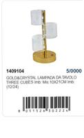 LAMPADA DA TAVOLO GOLD&CRYSTAL THREE CUBES 10X21 CM 1409104