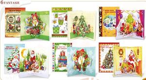 BIGLIETTI NATALE POP-UP 12PZ ASS.TI LEBEZ 61762
