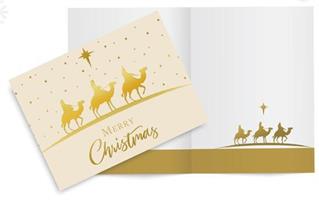 BIGLIETTO E BUSTA NATALE ORO 12x17CM CF12 LEBEZ 81411