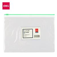 BUSTA PVC A5 ZIP TRASP. BORDO BLU DELI CF12