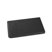 SOTTOMANO SHADOW 50X35CM A DUE SPECCHI IN ECOPELLE NERO 4111SH34