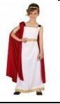 CARNEVALE COSTUME BAMBINA ROMANA 5/6 ANNI 06612