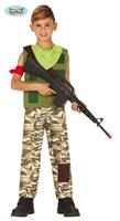CARNEVALE COSTUME BAMBINO SOLDATO GAMER 7/9 ANNI 83709