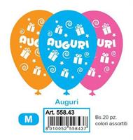 PALLONCINI MEDIUM AUGURI ASSORTITI PZ20 55843