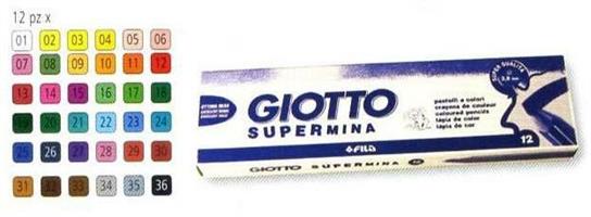 PASTELLI GIOTTO SUPERMINA 17 VERDE CINABRO PZ12 239017