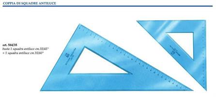 SQUADRA 45°-60° 2PZ IN COPPIA 35CM CWR 584/35