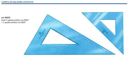 SQUADRA 45°-60° 2PZ IN COPPIA 30CM CWR 584/30