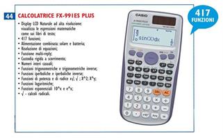 CALCOLATRICE SCIENTIFICA CASIO FX-991ES PLUS 417 FUNZ 044