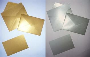BIGLIETTI BUSTA METALLIZZATI 6X10 ARG-ORO CF4