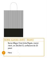 SHOPPERS ALLEGRA TINTA UNITA/RIG 26x36x12 BN/NR SDF26-230B 007