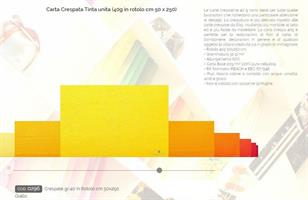 CARTA CRESPA ROSSI 40GR CM.50x250 GIALLO 0296 CF10