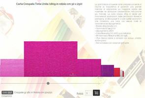 CARTA CRESPA ROSSI 180GR CM.50x250 FUCSIA 552 CF5