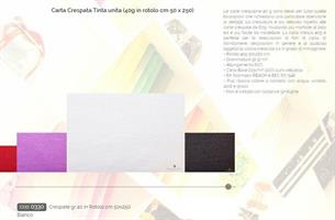 CARTA CRESPA ROSSI 40GR CM.50x250 BIANCO 0330 CF10