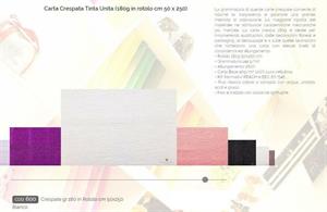 CARTA CRESPA ROSSI 180GR CM.50x250 BIANCO 600 CF5