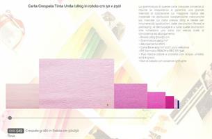 CARTA CRESPA ROSSI 180GR CM.50x250 ROSA 549 CF5