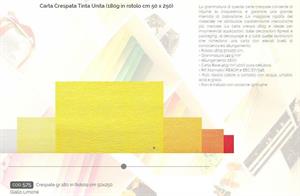 CARTA CRESPA ROSSI 180GR CM.50x250 GIALLO 575 CF5