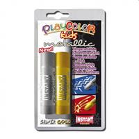 TEMPERA SOLIDA METALLIC ORO ARGENTO 10GR BL DA 2 PZ 10.391